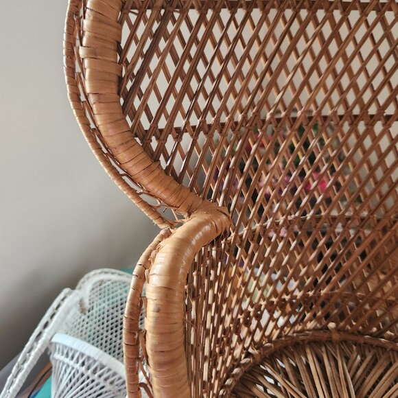 Vintage Boho Wicker Doll/Plant Stand Chair - Picture 3 of 11